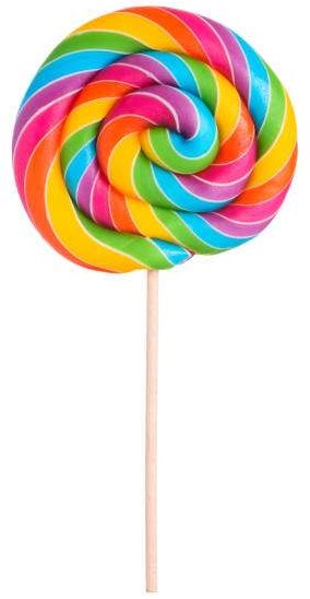 a stock photo of a picture of a rainbow lollipop